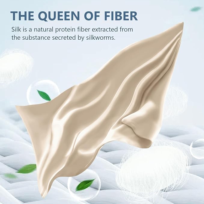 Silk Pillow Cases 2 Pack Queen Size Mulberry Silk Pillowcase Set of 2 - Image 2
