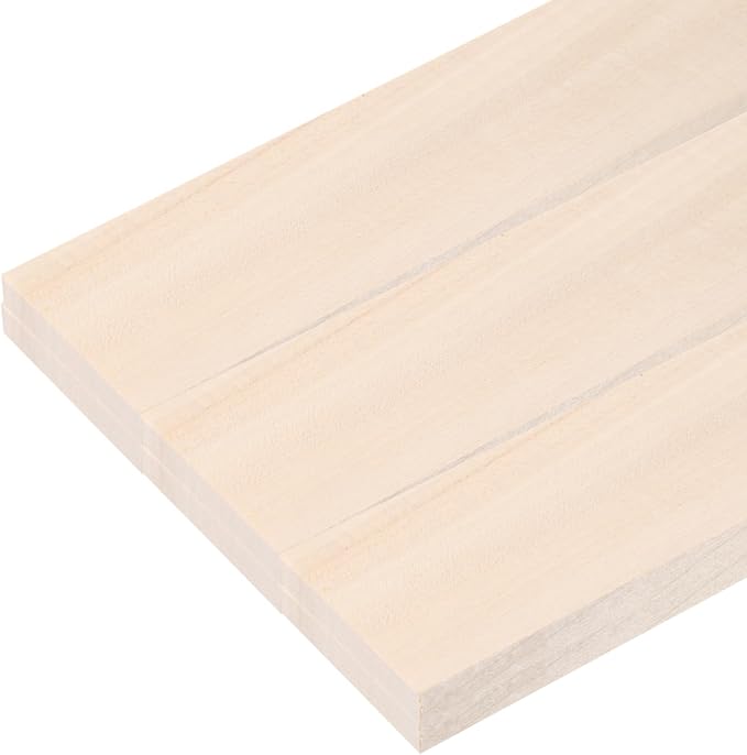 MECCANIXITY 6pcs Wood Sticks, 3/8"x 2.2" x 12" Rectangle Wooden Cube Wood by MECCANIXITY