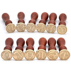 Medieval Initial Alphabet Wax Seal Stamp, Brass Head Wooden Handle, - Image 5
