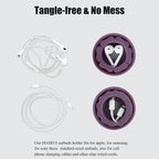 MAIRUI Wired Earbud Case Earphone Headphone Cord Organizer Earbuds Wrap Soft - Image 4