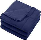 Navy Blue Weighted Blanket for Adults 25lbs, Cal King Cooling Heavy Throw - Image 7