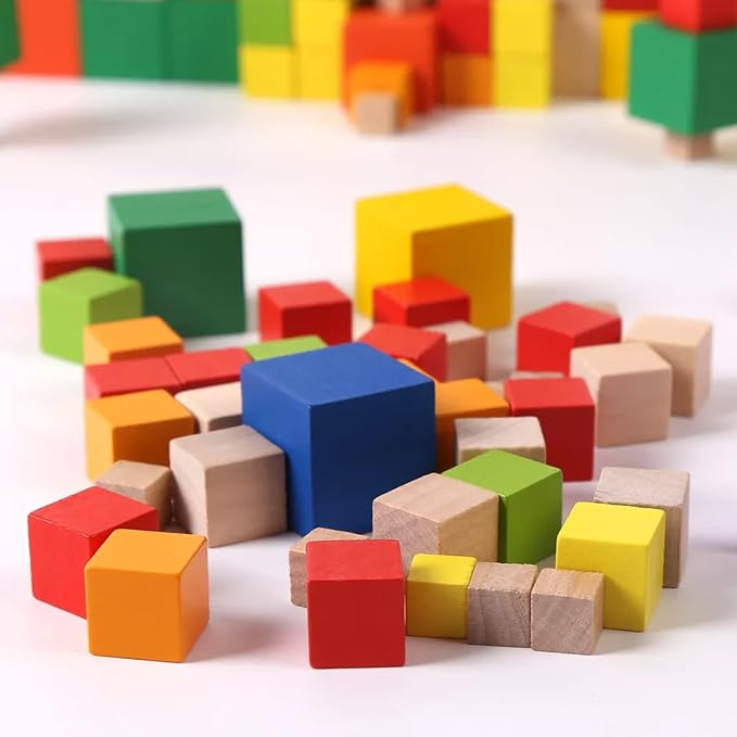 Wood Blocks for Crafts, Unfinished Wood Cubes, 3cm Natural Wooden Blocks - Image 5