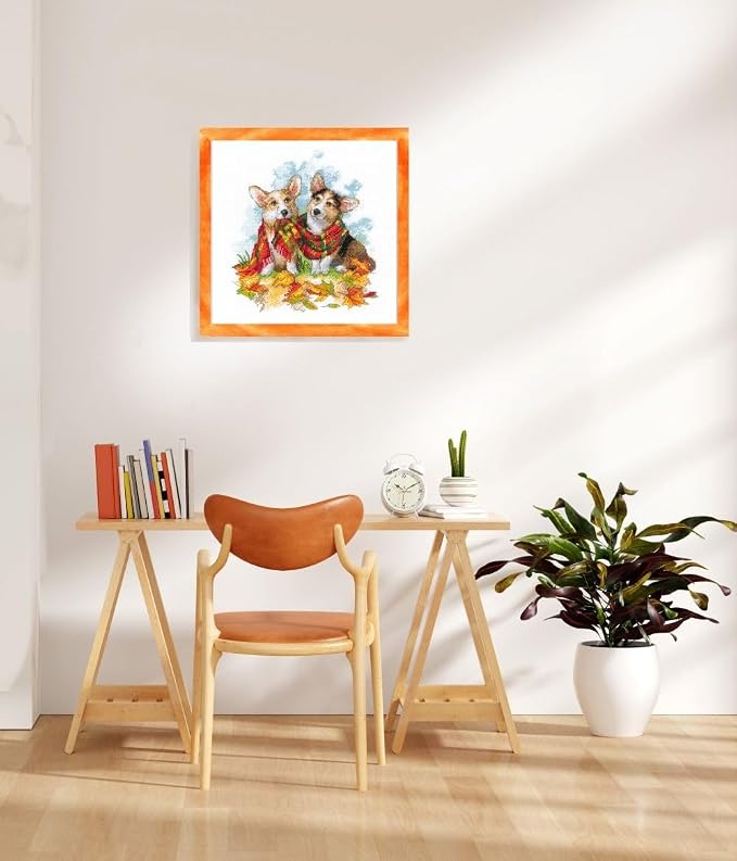 RIOLIS - Ready for Autumn 2002, Dogs Cross Stitch Kits 9¾" x 9¾", Counted Cross - Image 3