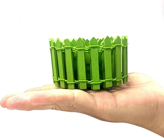 35 Inches Mini Fairy Garden Fence DIY Small Wood Decorative Picket Fence Micro - Image 2