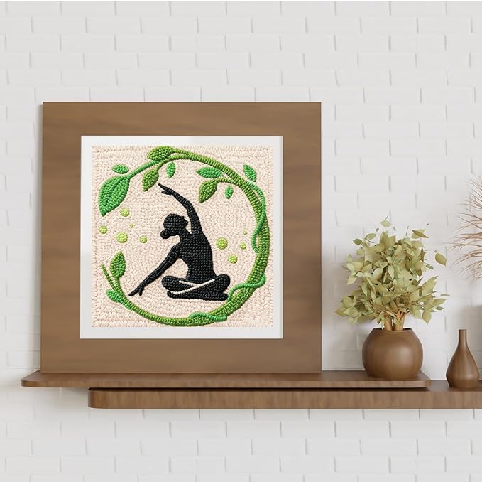 DOODLREAM Zen Yoga DIY Punch Needle Embroidery Kit - Image 6