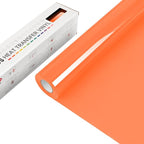 VinylRus Heat Transfer Vinyl-12” x 15FT Fluorescent Orange Iron on Vinyl Roll by VinylRus