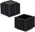Flyshop Anti-Skid Non-Marking Synthetic Rubber Patio Chair Table Leg Caps Square Furniture Covers 20pcs, Black, 22 mm x 22 mm, 7/8" x 7/8"