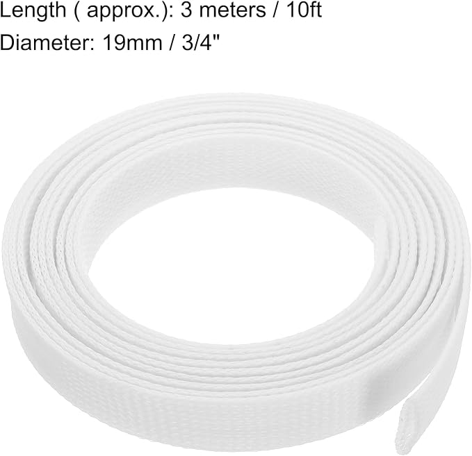 uxcell Expandable Sleeving, 1 3/16-inch 10ft Cable Sleeve - Image 3