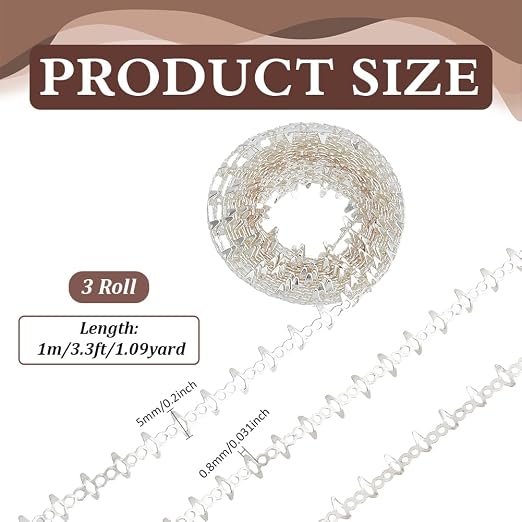 PH PandaHall 3.2 Yards Gallery Wire, Jewelry Bezel Strip Copper Craft Wires - Image 2