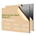 2-Pack Plexiglass Sheets 1/8 Inch, 3 mm Black Acrylic Sheets Plastic Board by gdhwcxl