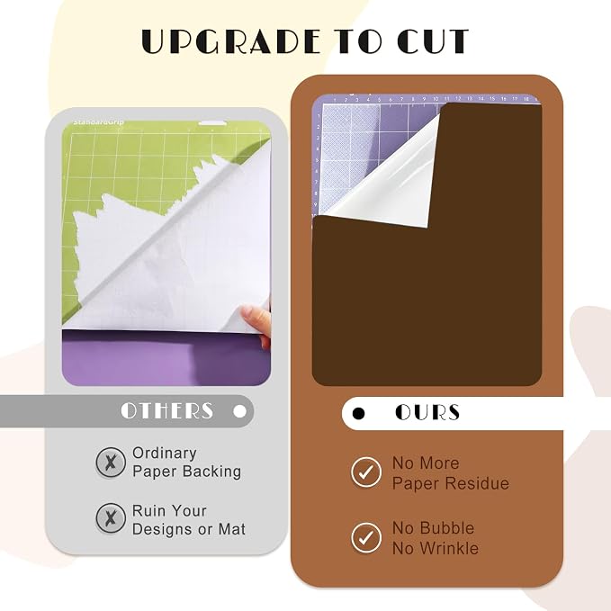 Tintnut Skin Tone Permanent Vinyl 8 Pcs 12x10in Dark Brown Adhesive Vinyl | - Image 4