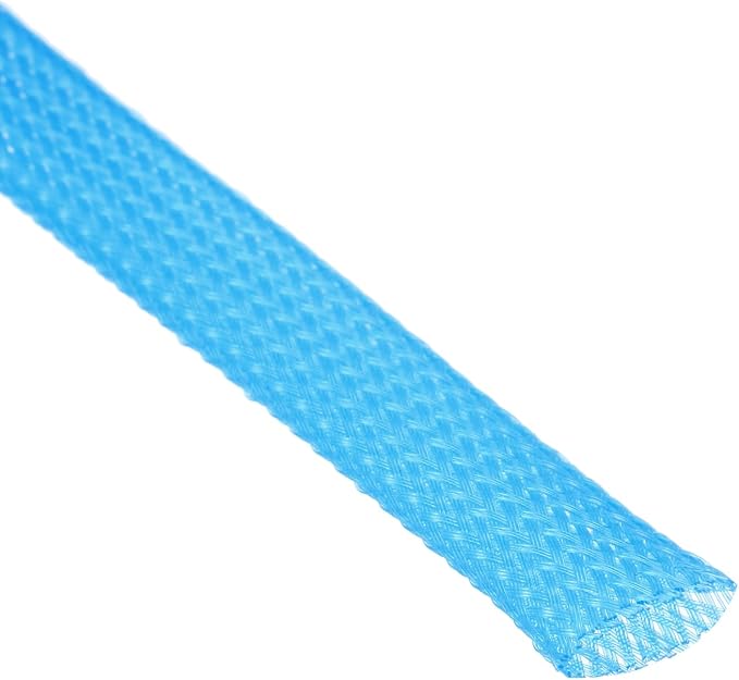 uxcell PET Expandable Sleeving 25ft 3/8" Sky Blue Cable Management Sleeve Cord - Image 2