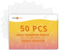HTVRONT Heat Transfer Paper for Light T Shirts -50 Sheets 8.5x11" Iron on by HTVRONT