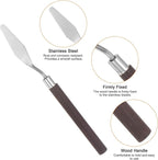 HARFINGTON 2pcs No.4 Palette Knives 15mm Width Stainless Steel Large Pointy - Image 4