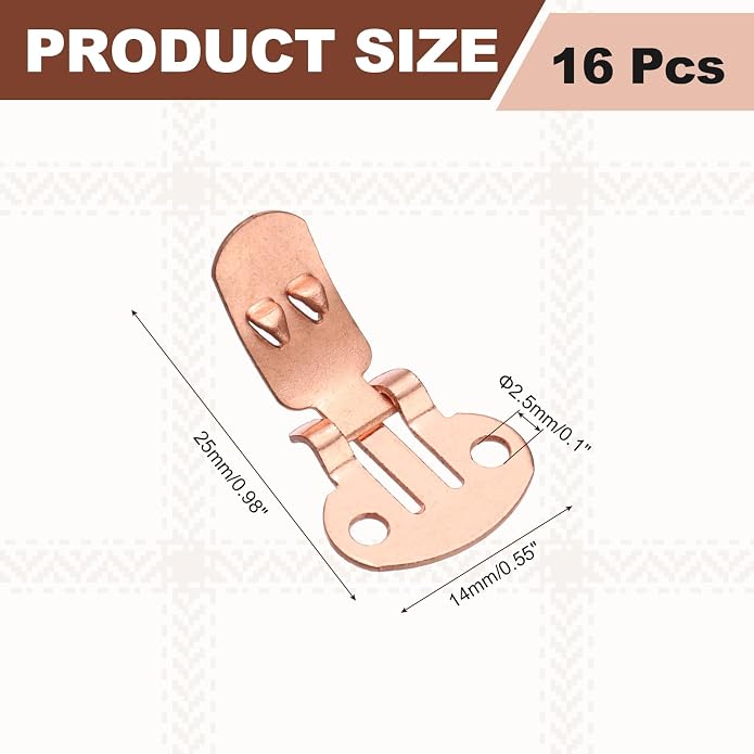 Stainless Steel Flat Blank Shoe Clips, Flat Blank Shoe Clips Bulk Supplies - Image 2