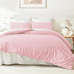 Litanika Pink Comforter Set Full Size, 3 Pieces Girls Women Cute Soft Solid - Image 6
