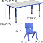 Flash Furniture Emmy Adjustable Classroom Activity Table - Image 4