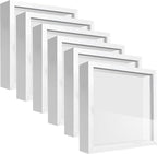 5x5 White Small Shadow Box Frame Display Case, Display Case Box by TOUYINGER