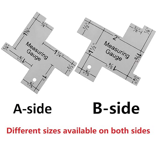 2 Pieces 2 Inch Mini Sewing Measuring Gauge Aluminium Quilting Templates Sewing - Image 3