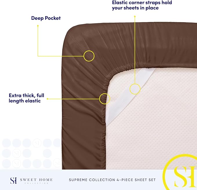Twin Sheets - Breathable Luxury Sheets - 1800 Supreme Collection Extra Soft - Image 5