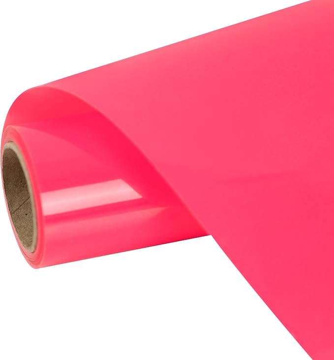 FUNKAKA Neon Pink Heat Transfer Vinyl HTV Rolls by FUNKAKA