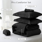 JOLLYVOGUE Full Comforter Set, Ultra-Soft Bed in a Bag Full Size 7 Pieces - Image 6