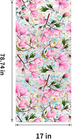 Stained Glass Window Cling, Rainbow Tinted Window Film Sun Blocking, Floral - Image 2