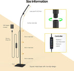 Aisutha LED Floor Lamp, Reading Lamps Adjustable Stepless Colors & Brightness - Image 7