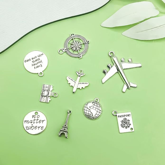 Valentine's Day Heart Charms Set, Decorative Rose and Flower Designs - Image 2