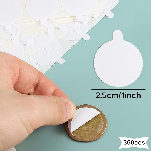 360Pcs Double Sided Adhesive Wax Seal Stickers | Removable, 1in Round Sticky - Image 2