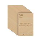 6 mm Baltic Birch Plywood 1/4 x 12 x 18 Inch, Box of 50 B/BB Grade Craft Wood by Woodpeckers