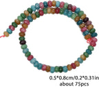 Songxi 5x8mm Natural Tourmaline Stone Rondelle Beads, Gemstone - Image 4