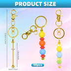 80 Pcs Beadable Keychains Bulk Kit – DIY Keychain Making Supplies - Image 2