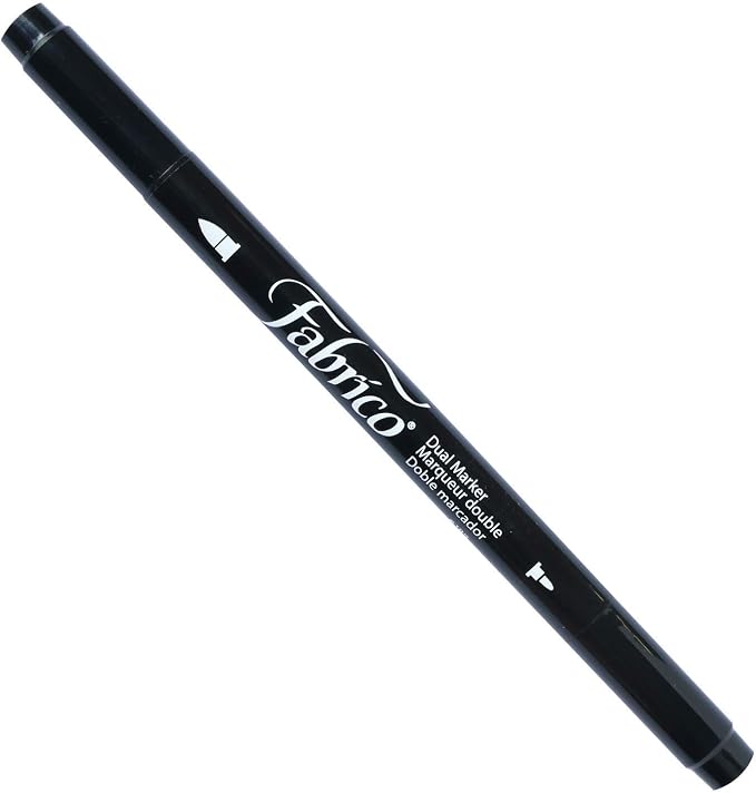 Tsukineko Dual-Ended Fabrico Marker Color-Fast, Real Black - Image 4
