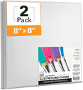 ArtSkills Stretched Canvas for Painting, 8x8 Canvas, Premium Wood Frame by ArtSkills