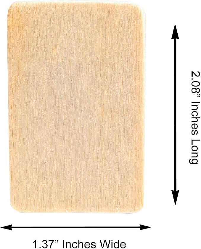 Super Z Outlet 50 Pack Unfinished Natural Wood Rectangle Blank Pieces Wooden - Image 7