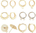 PH PandaHall 18K Gold Plated Huggie Hoop Earrings, Hole 1~2mm by PHPandaHall