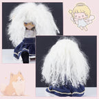 arricraft White Wool Doll Wig, Curly Hair, 5.5x9.45x0.12 Inch, DIY Doll Making - Image 5