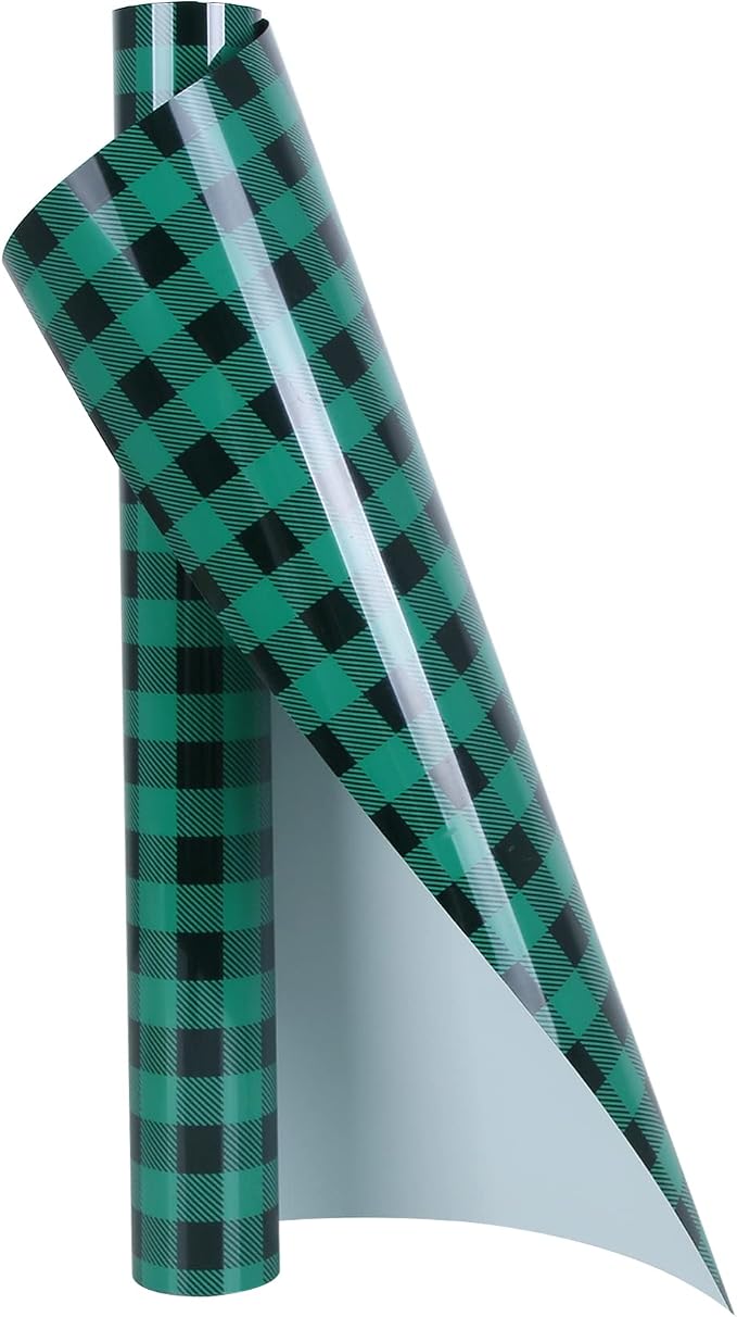 TORC Green Black Buffalo Plaid HTV Vinyl 12 inch x 5 ft, Check Heat Transfer by TORC