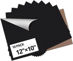 HTVRONT Black Heat Transfer Vinyl Bundle, 10 Pack 12" x 10" | HTV Vinyl by HTVRONT