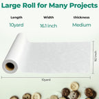 PLANTIONAL Woven Cotton Iron-On Fusible Interfacing, 16.1 inch X 10 Yards White - Image 3