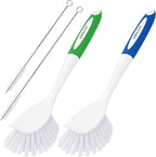 Amazer 4 Pack Dish Brush with Handle, Kitchen Scrub Brushes by Amazer