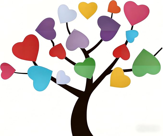 90 Pieces Heart Cutouts Paper Hearts Heart Shape Cards 5.5 Inches Large - Image 5