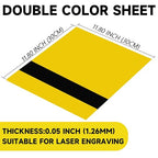 5PCS Laser Engraving Double Color ABS Plastic Sheet, Two-Tone Laserable - Image 2