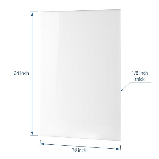 KAITELA White Cast Acrylic Sheet 18" x 24" x 1/8" Thick, Laser Cutting - Image 3