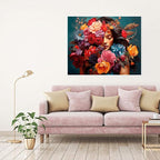 Clendo Flower Woman Paint by Numbers Kit - Image 4