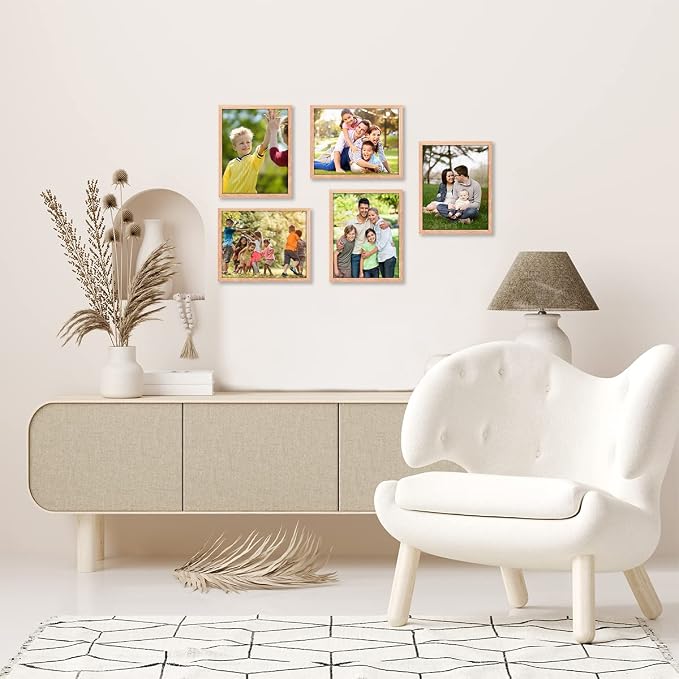 ATOBART 8x10 Set of 2 Oak Wood Picture Frame Solid Wooden Photo Frame Natural - Image 7
