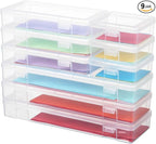 novelinks Clear Pencil Box and Small Plastic Storage Containers by novelinks