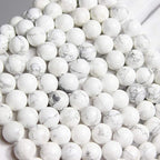 MJDCB AAAA Natural Stone Beads White Howlite Turquoise Round Loose Beads - Image 4