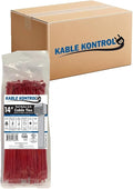 Kable Kontrol Red Zip Ties 14 Inch 6, 50 Lbs Tensile Strength, Bulk Pack by KABLEKONTROL%C2%AE